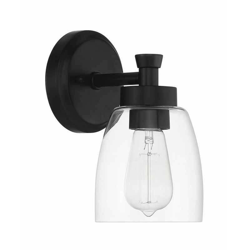 Craftmade 12705FB1 Henning One Light Wall Sconce Flat Black