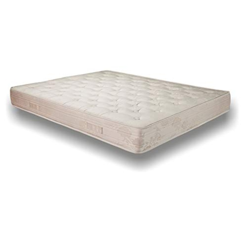 Evodreams Materasso Natural Pocket h.22  Molle insacchettate e indipendenti, Pura Lana e Puro Cotone, Tessuto Puro Cotone, Dispositivo Medico CE, Materasso Artigianale Fatto in Italia (120 x 200)