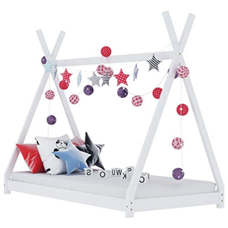 FAMIROSA Giroletto per Bambini Bianco in Massello di Pino 80×160 cm-3359