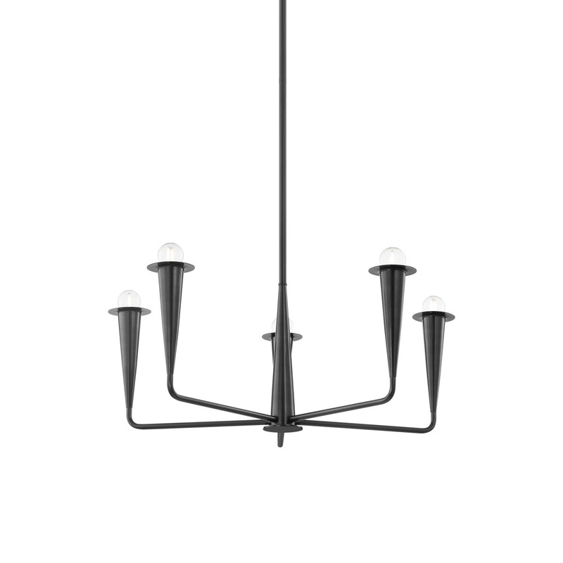 Five Light Chandelier from the Danna Collection in Old Bronze Finish by Mitzi