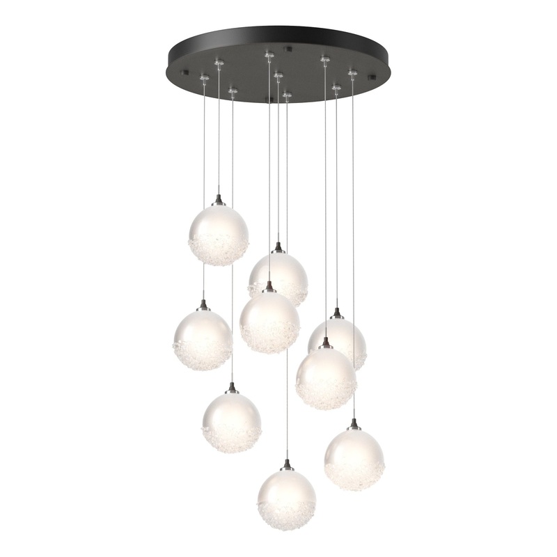 Fritz Globe 9-Light Pendant Natural Iron