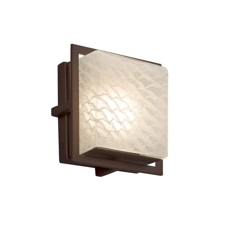 LED Wall Sconce from the Fusion Collection in Dark Bronze Finish by Justice Designs