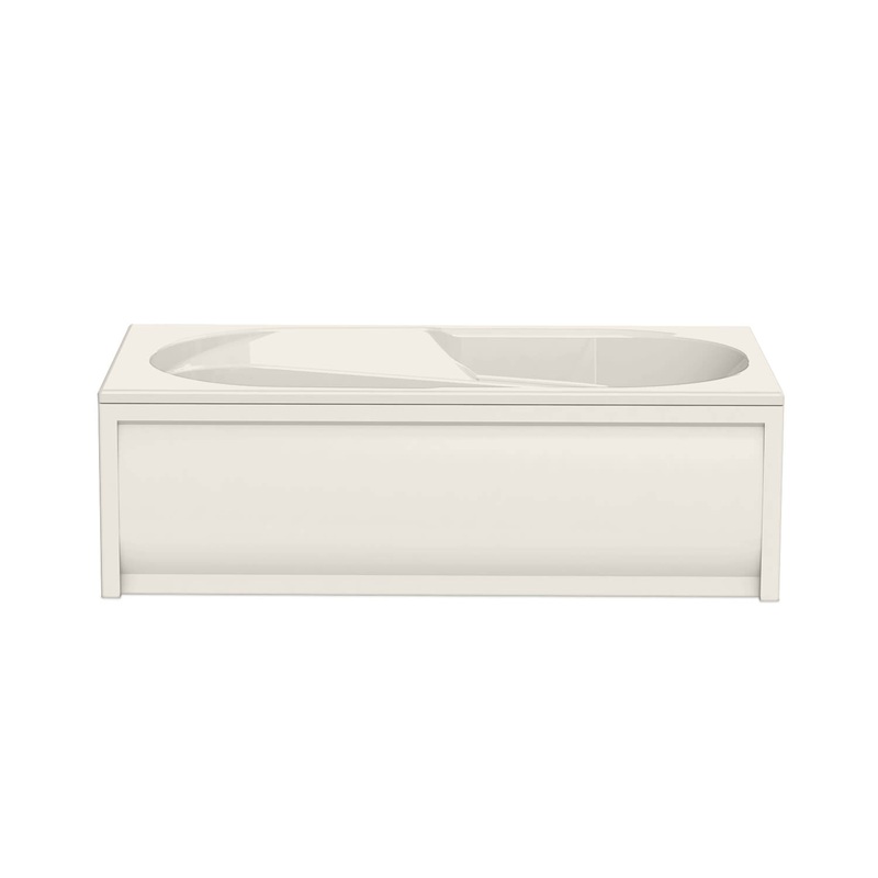 MAAX 102945-000-007-000 Baccarat 72 x 36 Acrylic Alcove End Drain Bathtub in Biscuit