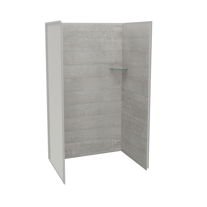 MAAX 107459-304-516 Utile 4832 Composite Direct-to-Stud Three-Piece Alcove Shower Wall Kit in Factory Rough Vapor