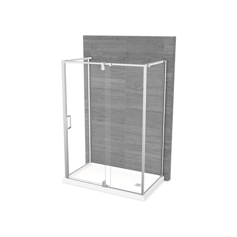 MAAX 137874-900-084-000 ModulR 60 x 32 x 78 in. 8mm Pivot Shower Door for Wall-mount Installation with Clear glass in Chrome