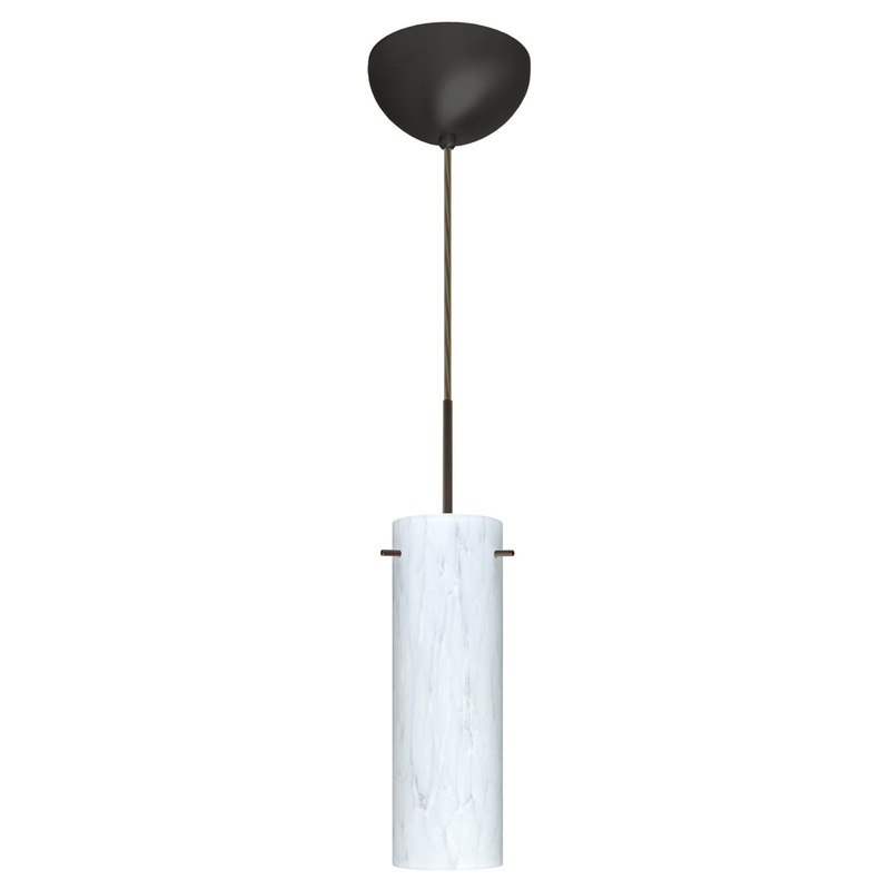 One Light Pendant from the Copa Collection in Bronze Finish by Besa
