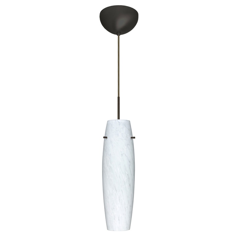 One Light Pendant from the Suzi Collection in Bronze Finish by Besa