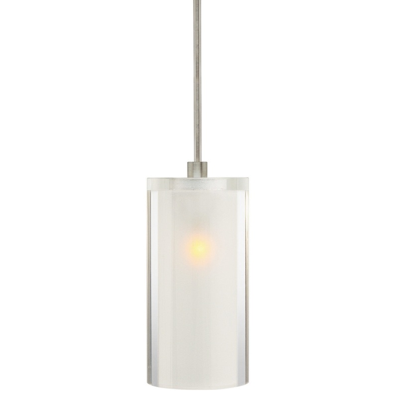 One Light Pendant in Satin Nickel Finish by Stone Lighting