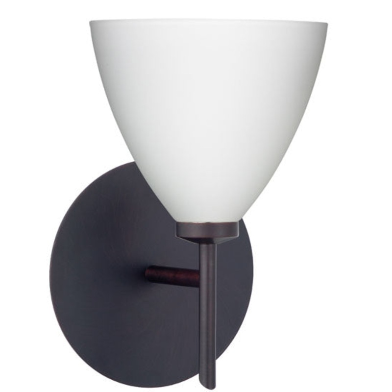 One Light Wall Sconce from the Mia Collection in Bronze Finish by Besa