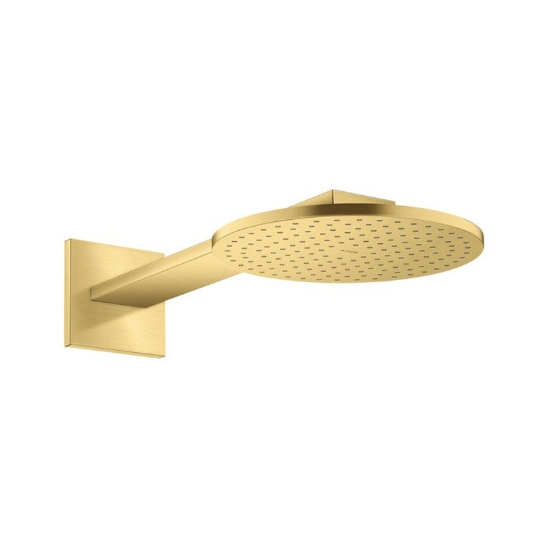 Showerhead ShowerSolutions 2 Function with Shower Arm & Green Diverter Brushed Gold Optic 9-7/8 Inch 1.75 Gallons per Minute PowderRain Intense PowderRain