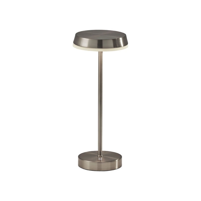 Tommy LED Cordless Table Lamp Brushed Steel