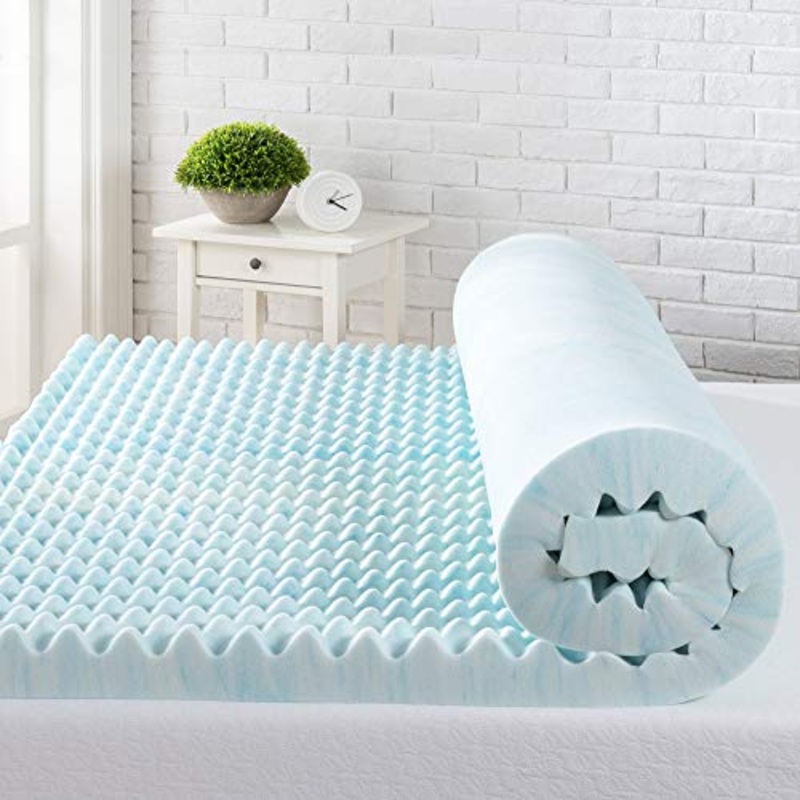 Zinus 7.6cm Swirl Gel Memory Foam Topper Double