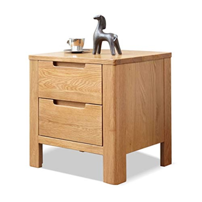 Arredamento Com e cassettiere Comodino Mobile da toeletta Vetrina for Soggiorno Mobile Basso Mobile Contenitore classificato Doppio cassetto (Color : Wood Color, Size : 45 * 36 * 45cm)