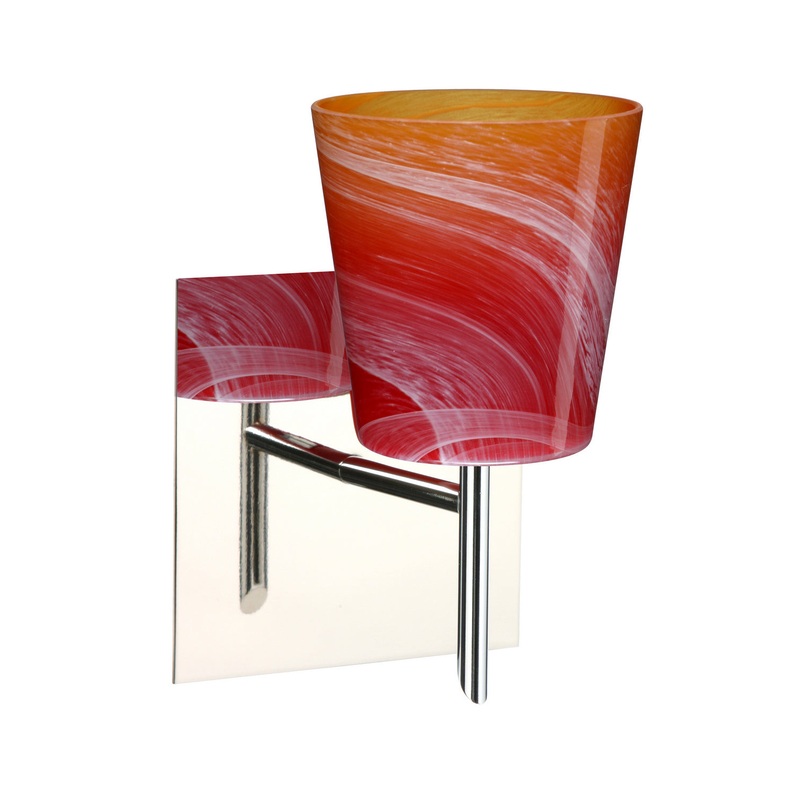 Besa 1SW-5131SL-CR-SQ Canto One Light Wall Sconce Chrome (Discontinued)