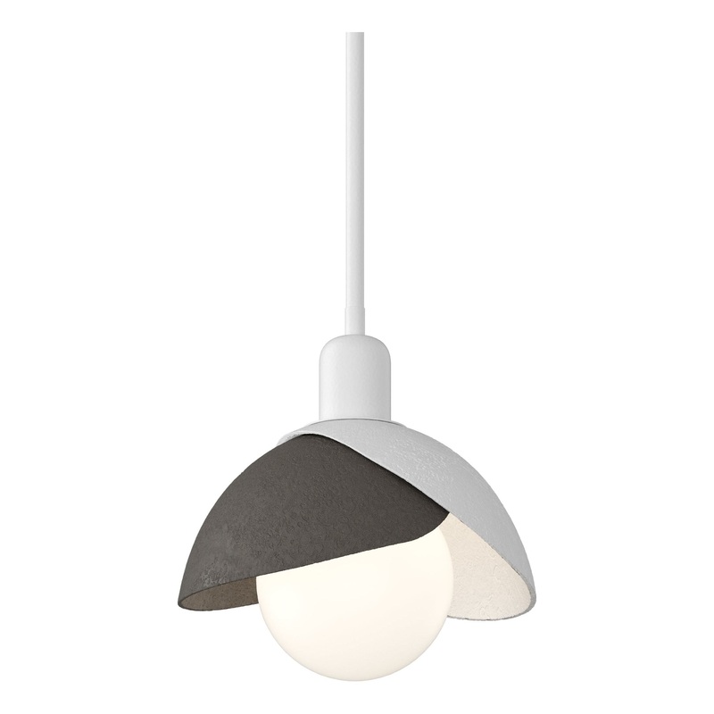 Brooklyn Double Shade Mini Pendant White Dark Smoke