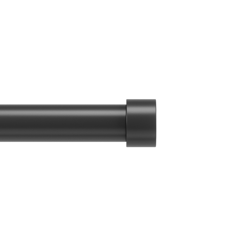 Cappa Expandable Single Curtain Rod Matte Black