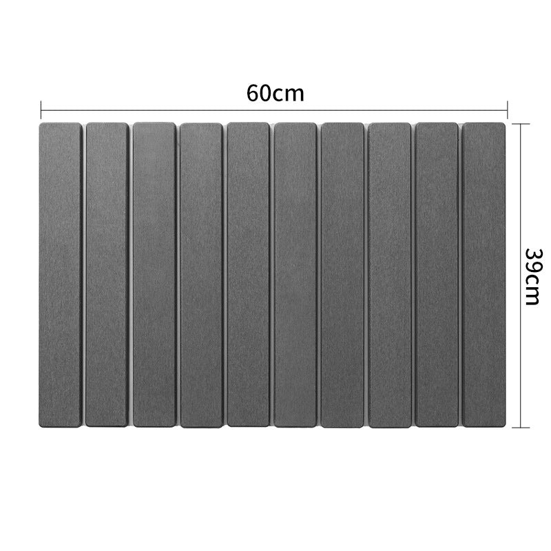Collapsible Diatom Mud Bath Mat – Quick Dry, Non-Slip, Odor-Free Absorbent Pad(dark grey)