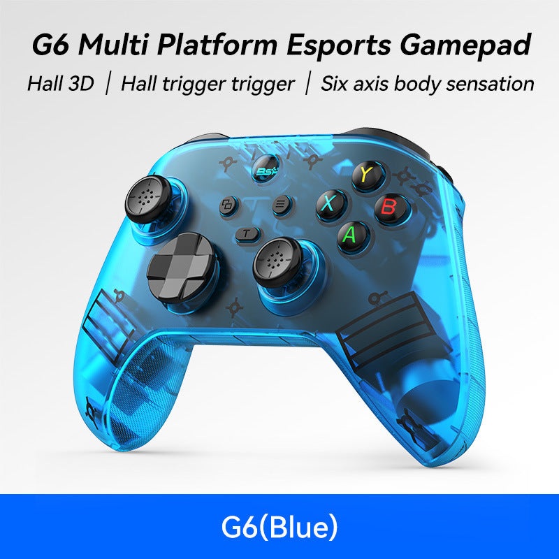 G6 Pro Wireless Gaming Controller – Hall Joysticks & Triggers, Multi-Platform, Six-Axis Gyro, Turbo & Macro(blue)