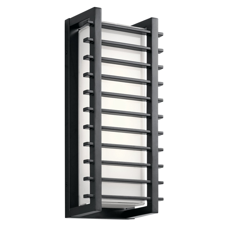 Kichler 49785BKLED LED Outdoor Wall Mount, Black