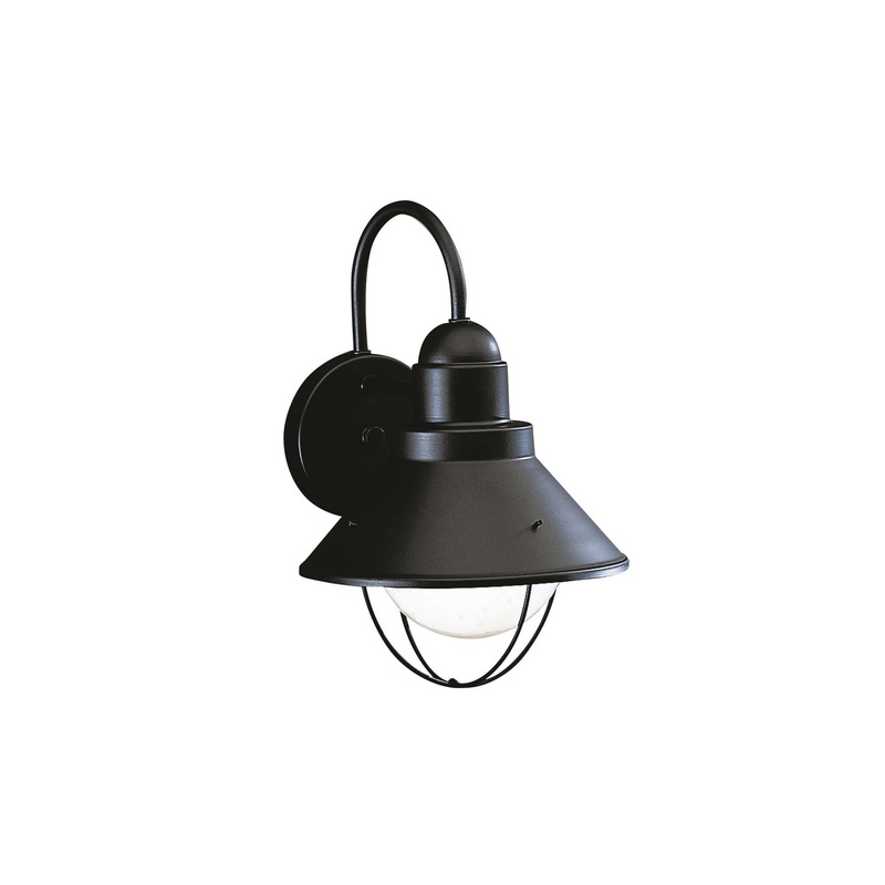 Kichler 9022BK One Light Outdoor Wall Mount, Black