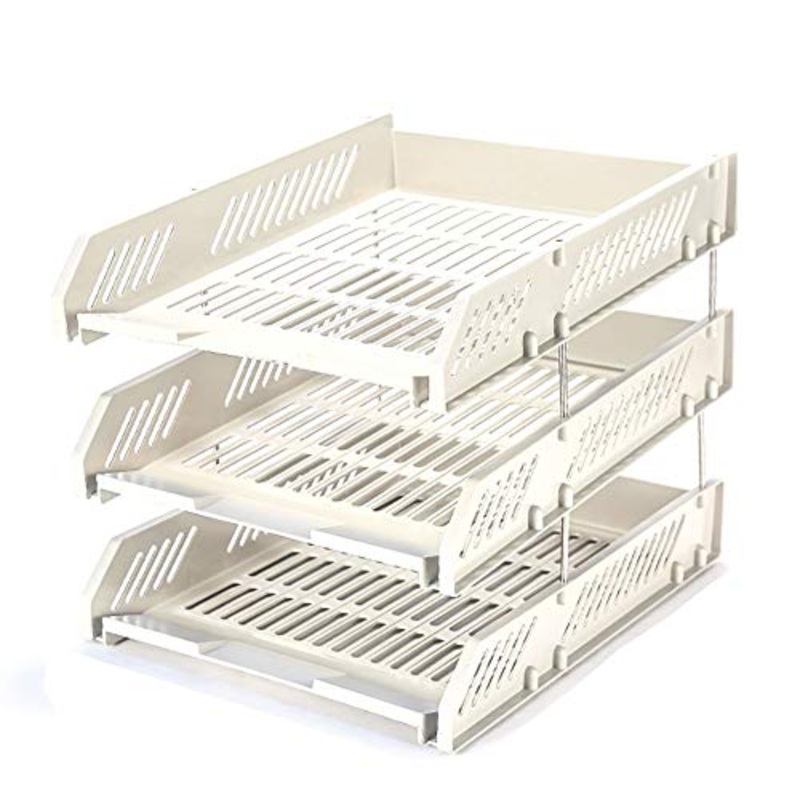 LCA Schedario Classificatore Verticale Cartella, File Desktop A 3 Livelli Rack di Stoccaggio Ufficio O A Casa Vassoio per Lettere, (Color : #3)