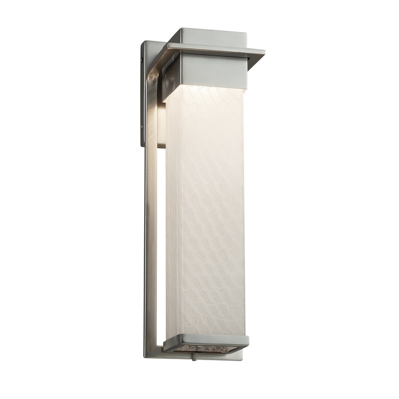 LED Wall Sconce from the Fusion Collection in Brushed Nickel Finish by Justice Designs