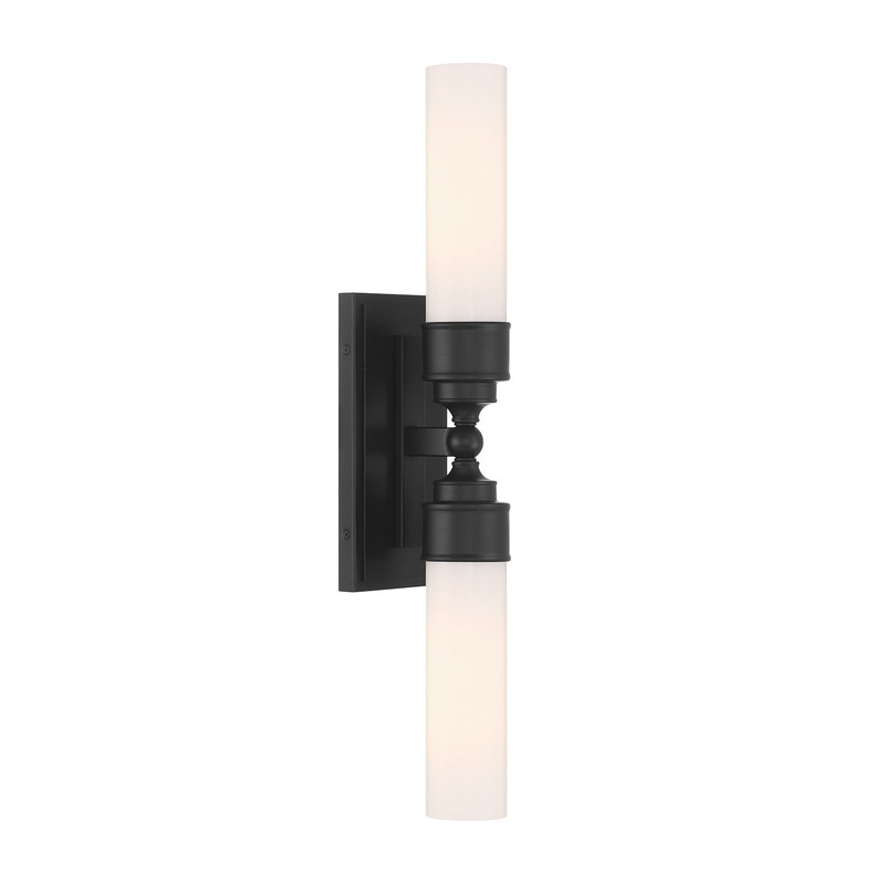 LED Wall Sconce from the Wilcox Collection in Matte Black Finish by Crystorama