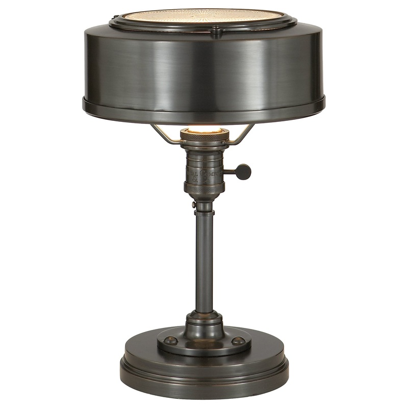 One Light Task Lamp from the Henley Collection in Bronze Finish by Visual Comfort Signature