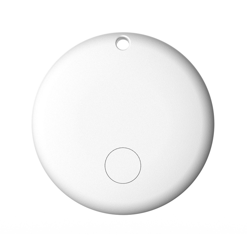 (Round White) Mini GPS Tracker – Apple Find My Enabled, Key Finder, Wallet Locator, Anti-Theft Tag