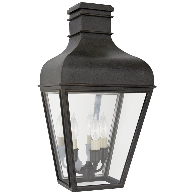 Three Light Wall Lantern from the Fremont Collection in French Rust Finish by Visual Comfort Signature