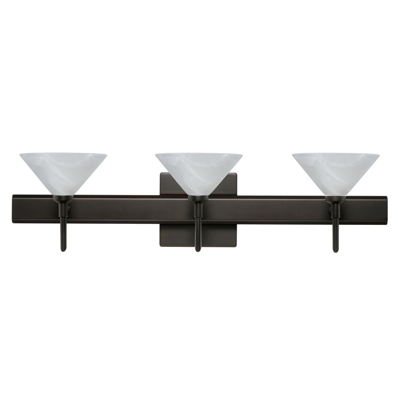 Three Light Wall Sconce from the Kona Collection in Bronze Finish by Besa