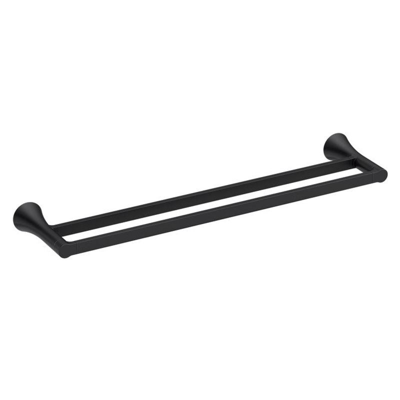 Towel Bar JASE 24 Inch Double Matte Black Zinc