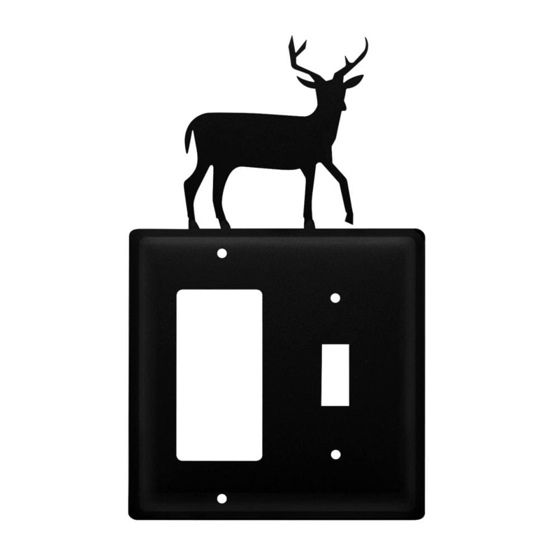 Village Wrought Iron EGS-3 Double Deer Single GFI and Switch Cover CUSTOM Product