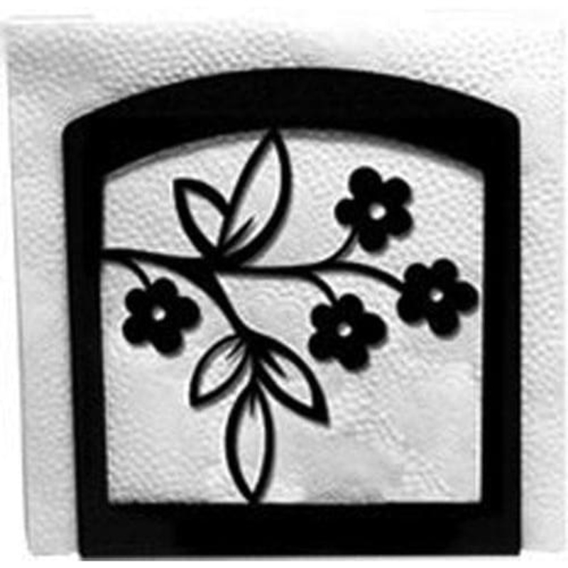 Village Wrought Iron NH-164 Floral Napkin Holder