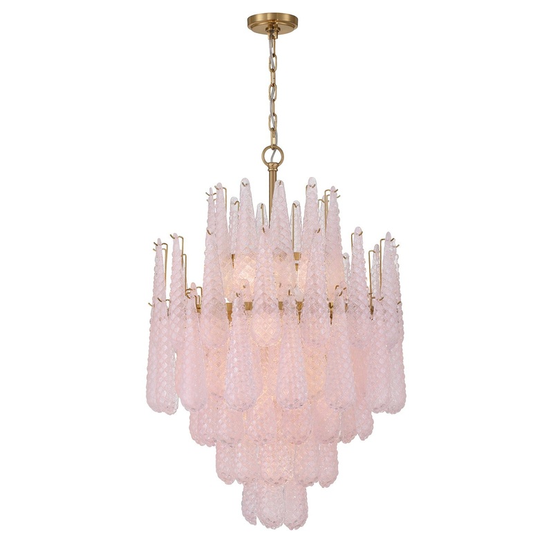 16 Light Chandelier from the Ollie Collection in Aged Brass Finish by Crystorama