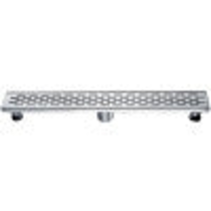 ALFI brand ABLD24C 24″ Long Modern Stainless Steel Linear Shower Drain with Groove Holes