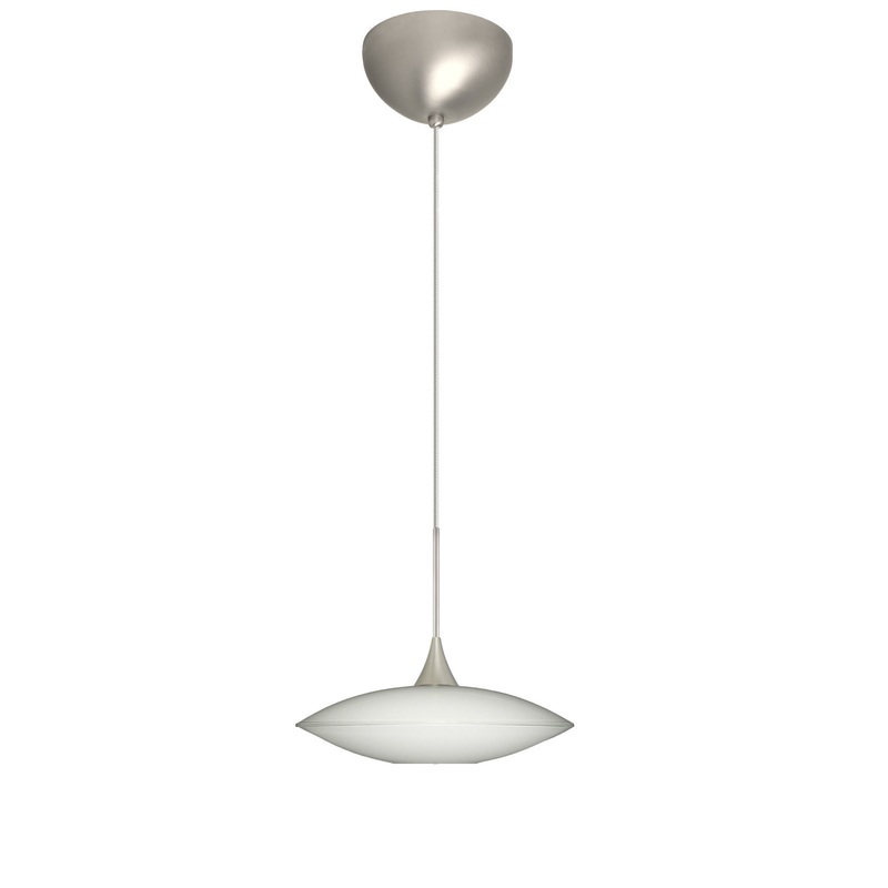 Besa 1XC-629406-LED-SN Spazio One Light Pendant Satin Nickel