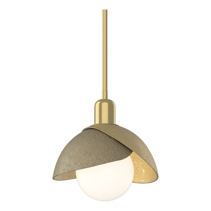 Brooklyn Double Shade Mini Pendant Modern Brass Soft Gold