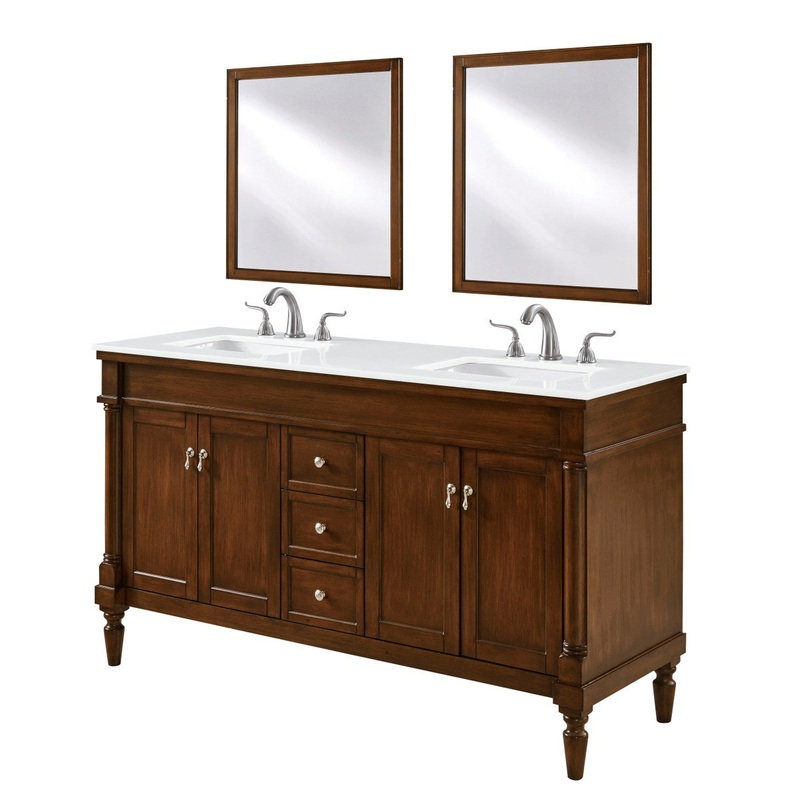 Elegant Lighting VF13060DWT-VW Lexington Single Bathroom Vanity Walnut (Discontinued)