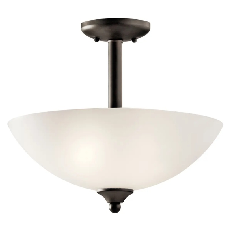 Jolie 15″ 2-Light Convertible Inverted Pendant / Semi Flush Olde Bronze With LED Bulb(s)