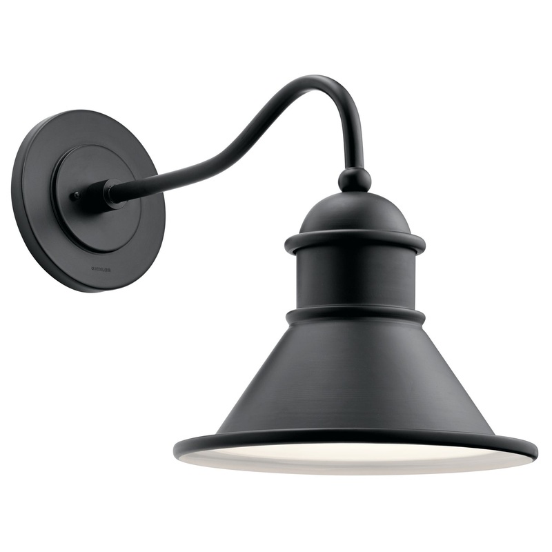 Kichler 49776BK One Light Outdoor Wall Mount, Black