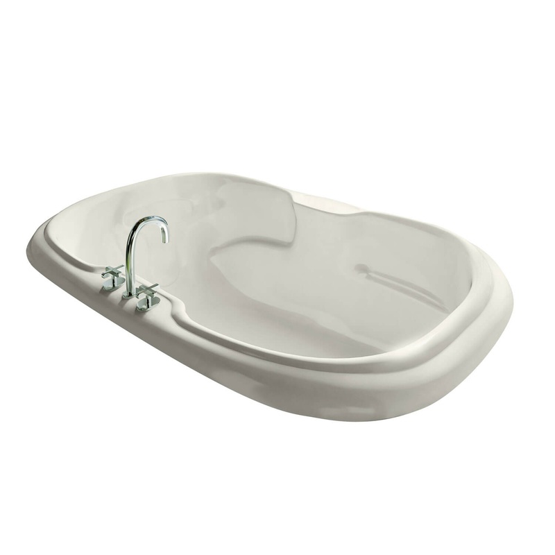 MAAX 100075-004-007-000 Calla 6642 Acrylic Drop-in Center Drain Hydromax Bathtub in Biscuit