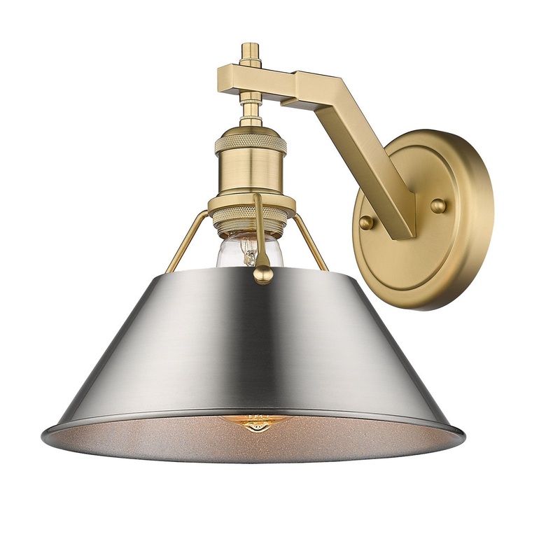 One Light Wall Sconce from the Orwell Collection in Brushed Champagne Bronze Finish by Golden
