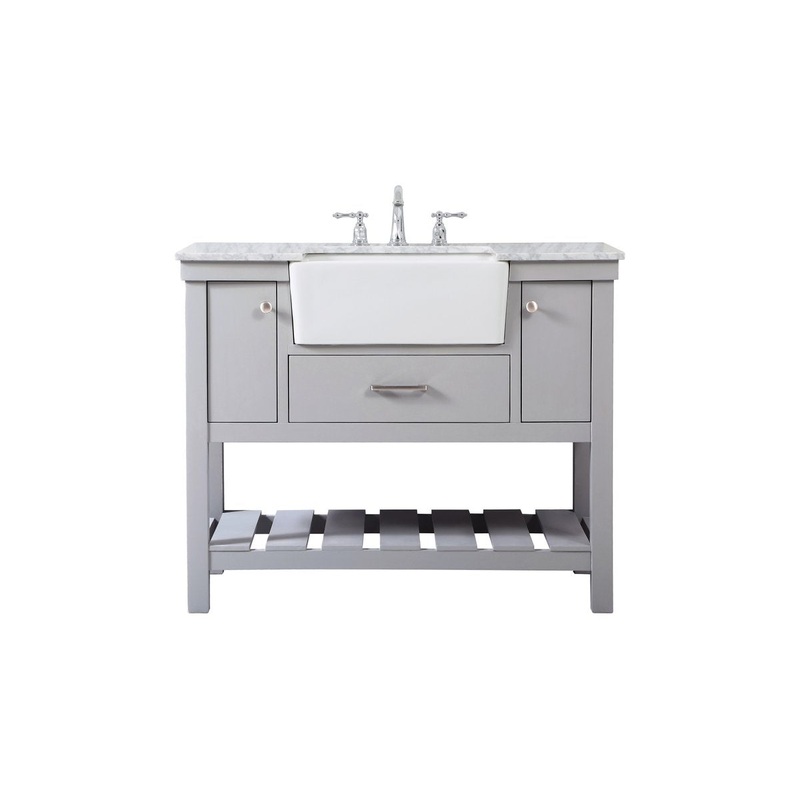 Single Bathroom Vanity from the Clement Collection in Black Finish by Elegant Lighting