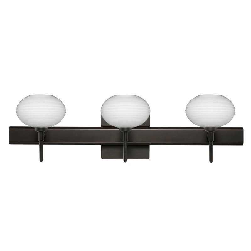 Three Light Wall Sconce from the Lasso Collection in Bronze Finish by Besa
