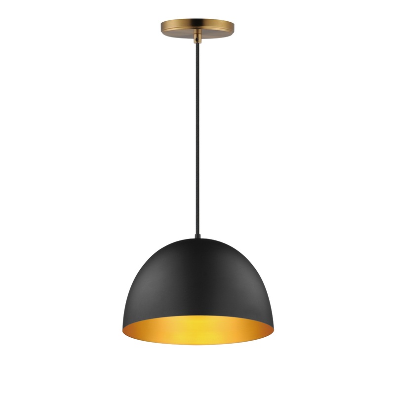 Tova 14″ Pendant Black / Gold