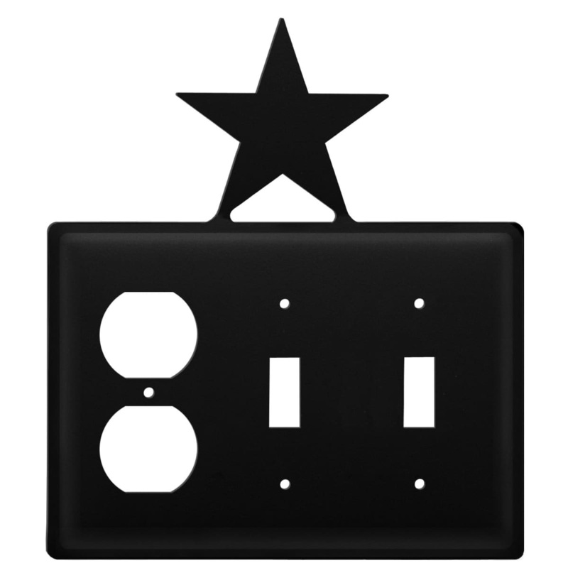 Village Wrought Iron EOSS-45 Triple Star Single Outlet and Double Switch Cover CUSTOM Product