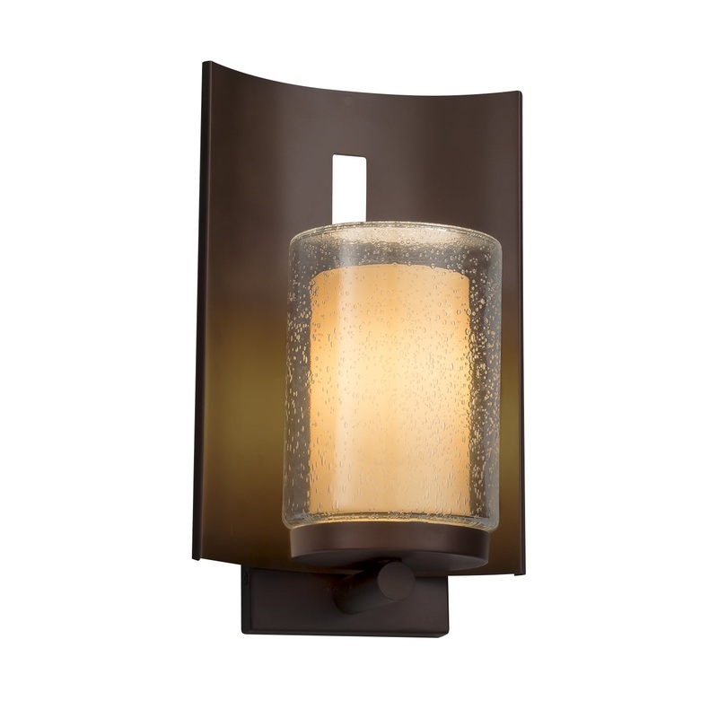Wall Sconce from the Fusion Collection in Dark Bronze Finish by Justice Designs