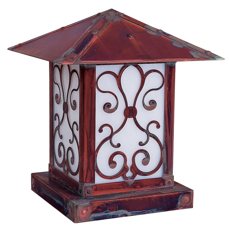 Arroyo TRC-16ASWO-RC Timber Ridge One Light Column Mount Raw Copper
