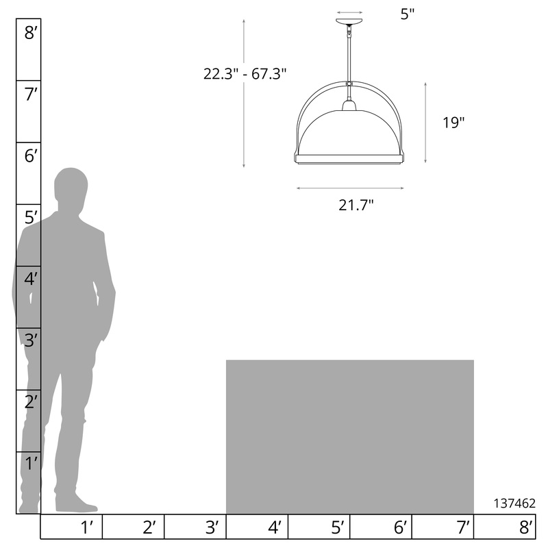 Atlas Large Pendant Oil Rubbed Bronze Natural Iron